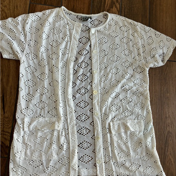 CAFE Au Lait Vintage Woven Swim Dress/Tunic Size M - Picture 1 of 3